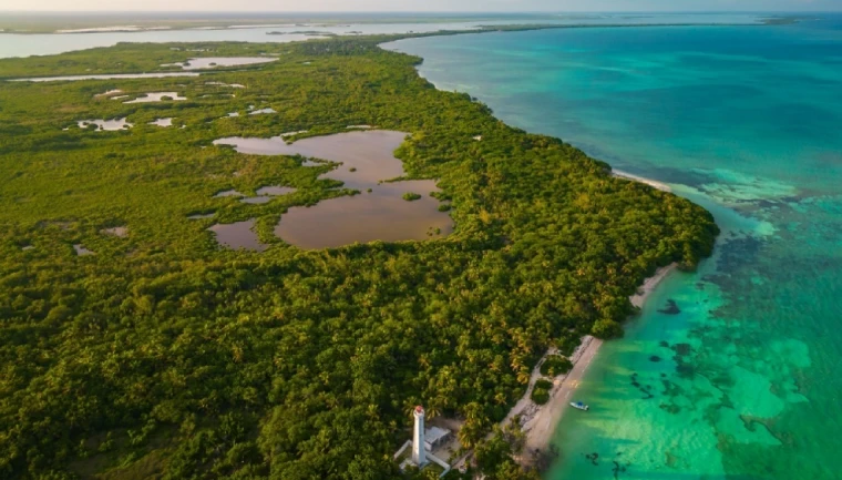 Widok na Półwysep Jukatan