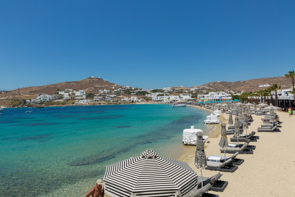 Mykonos plaża - Ornos