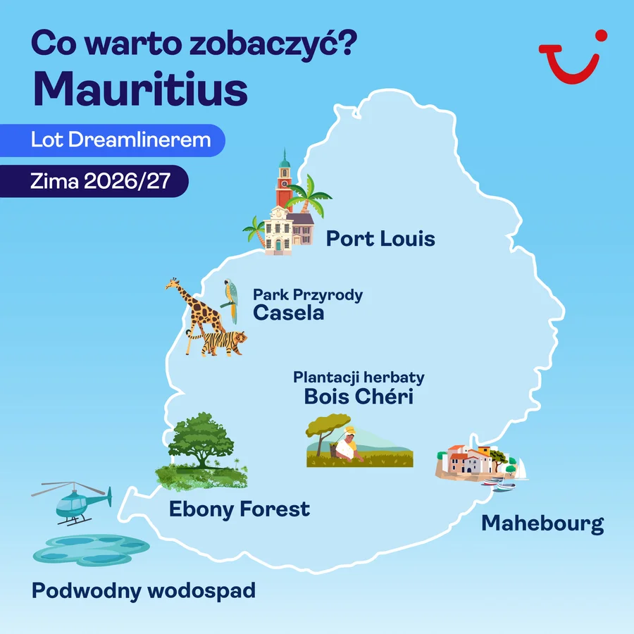 Dlaczego warto wybrać się na Mauritius - mapa